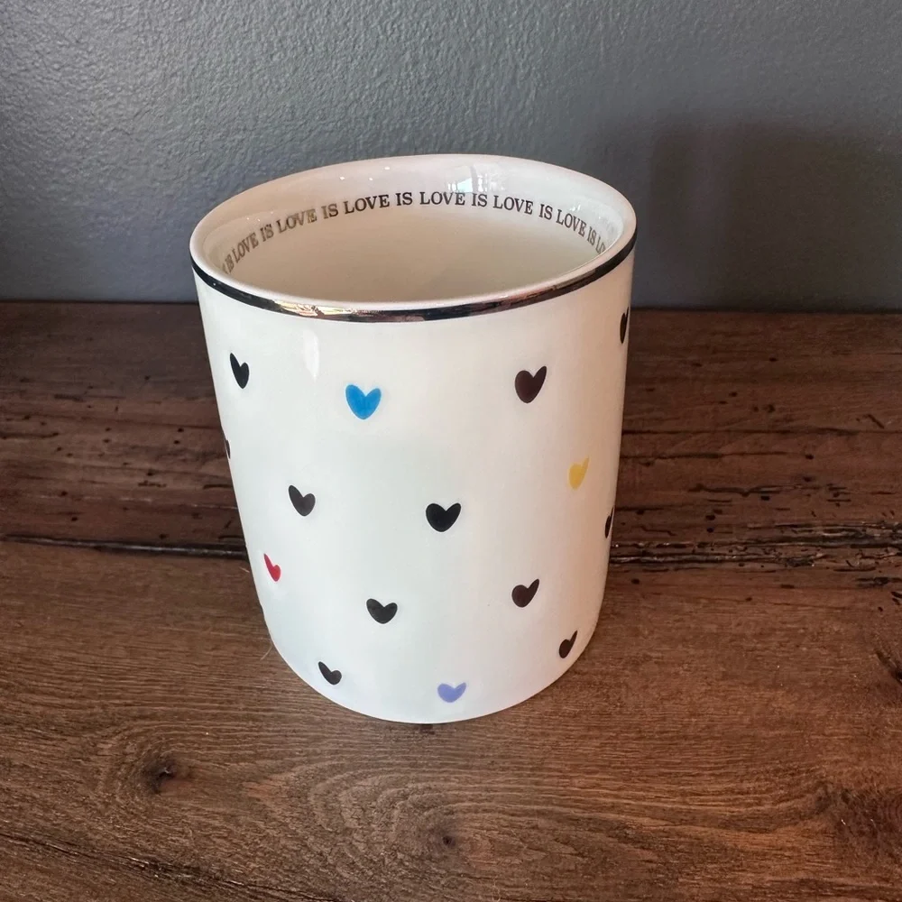 NWT West Elm Ceramic Art White and Black Vessel